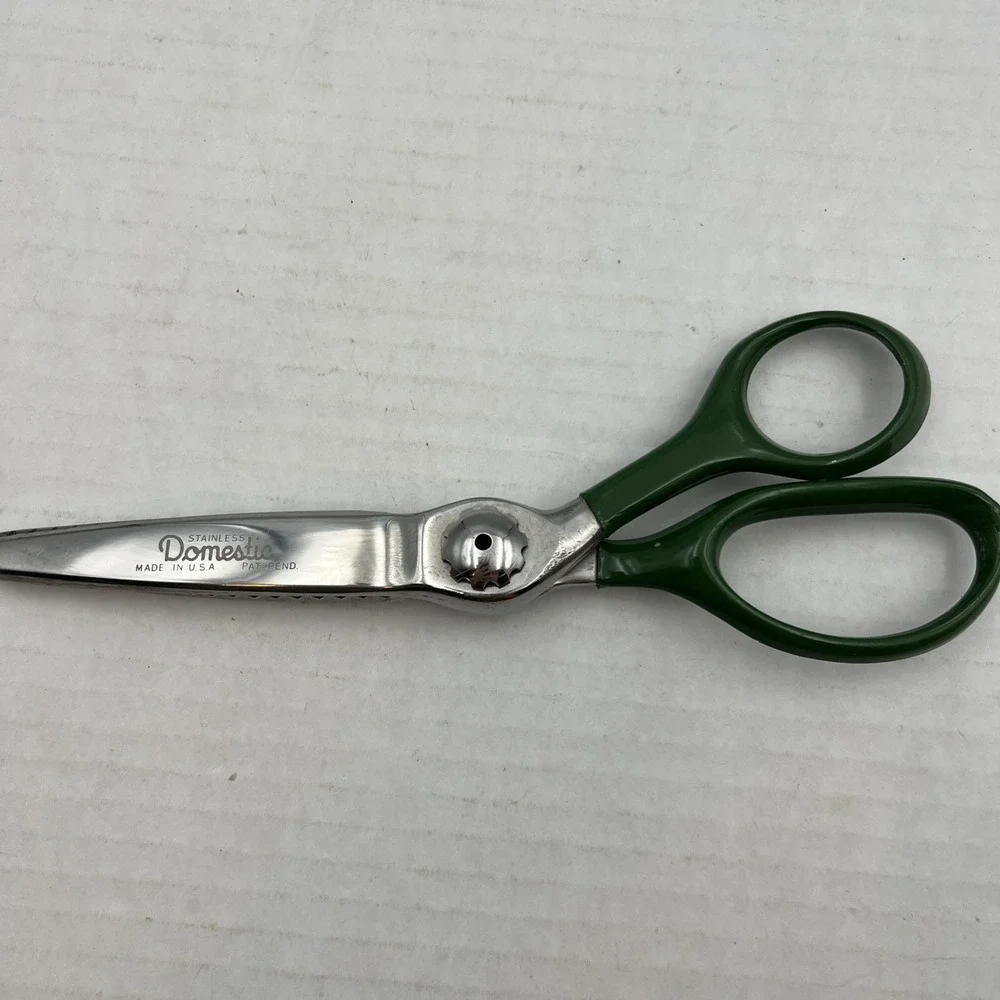 Domestic Stainless Steel Pinking Shears Without Box Vintage Made‎ In USA